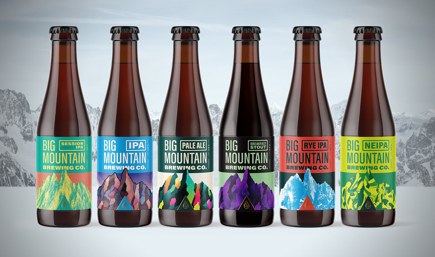 beer bottle branding  identity france ILLUSTRATION  Rebrand Microbrewery IPA craft