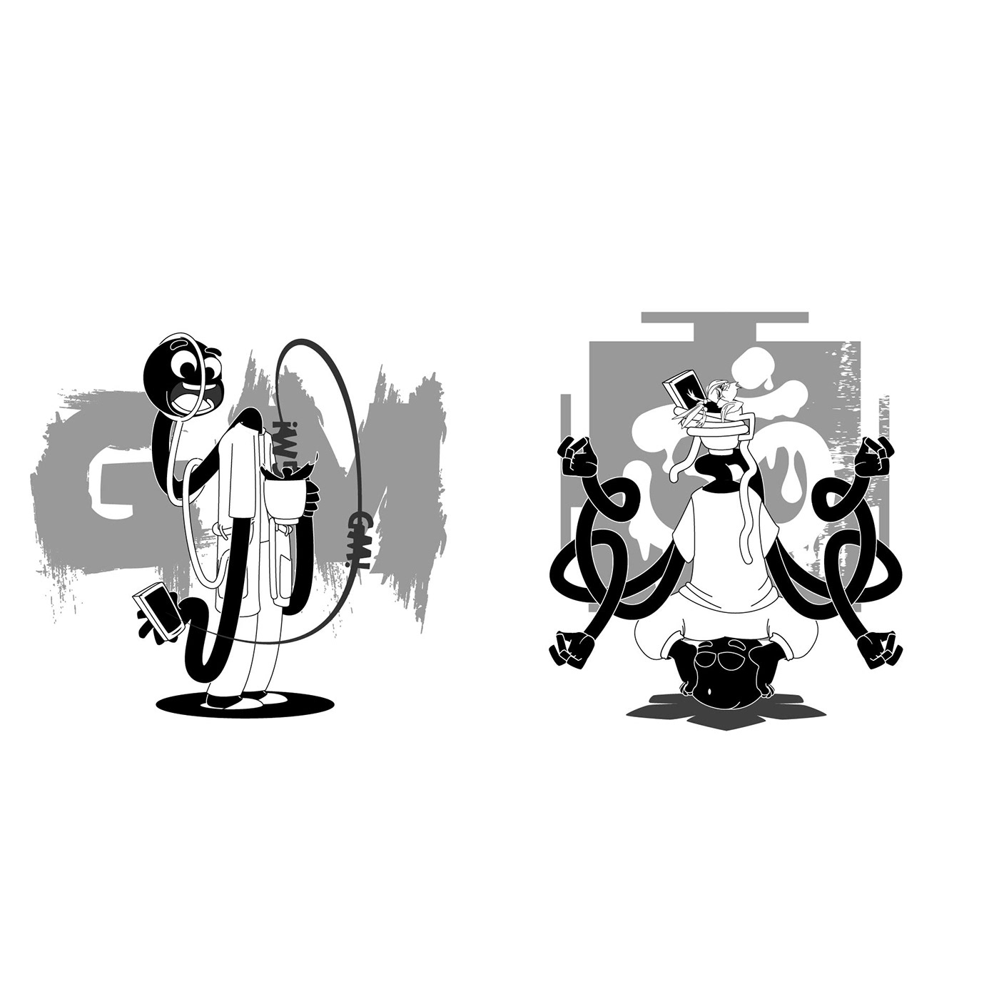 adobe cartoon Character design  digital Illustrator nft sketch vector wormtrip