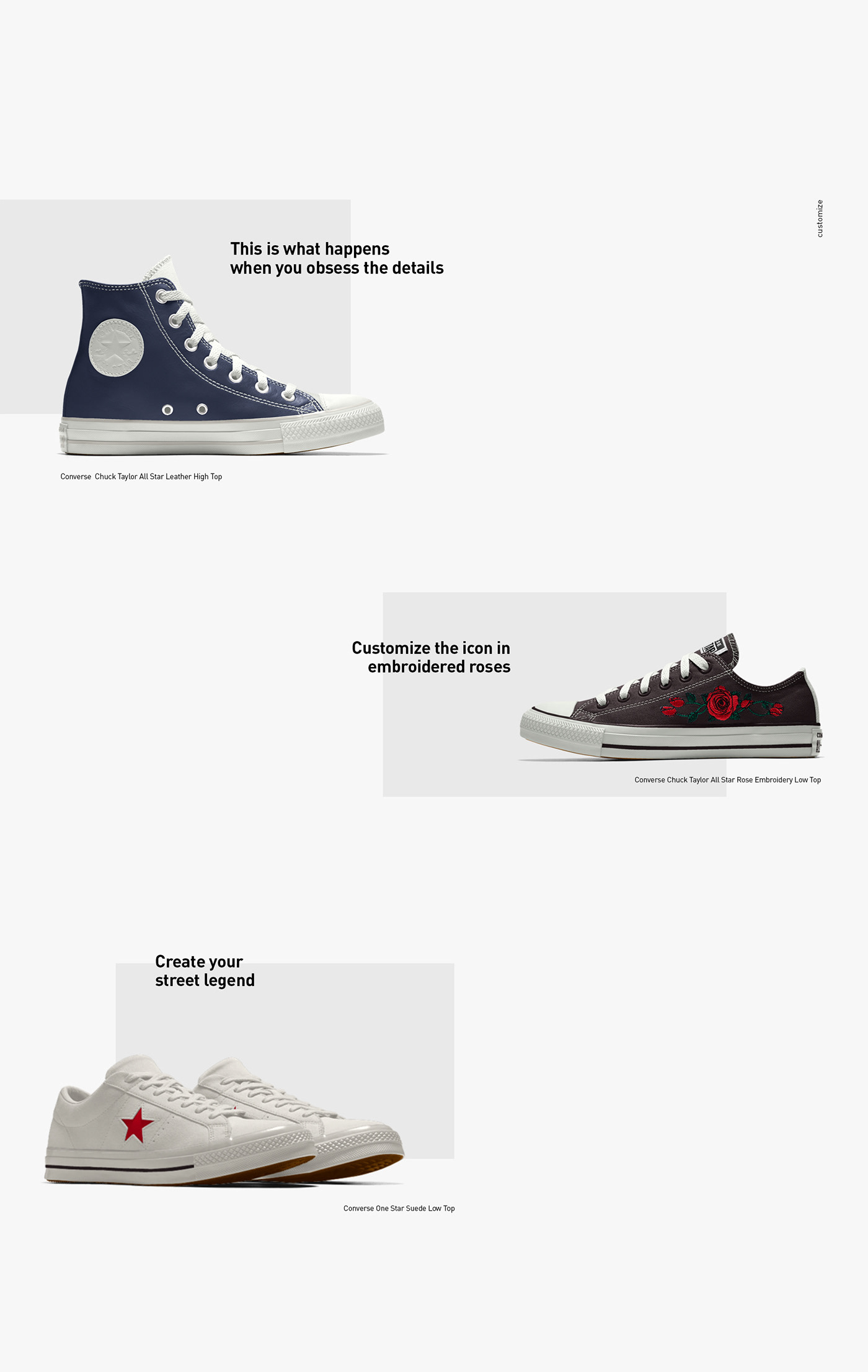 converse UI/UX Webdesign sneakers interactiondesign Nike