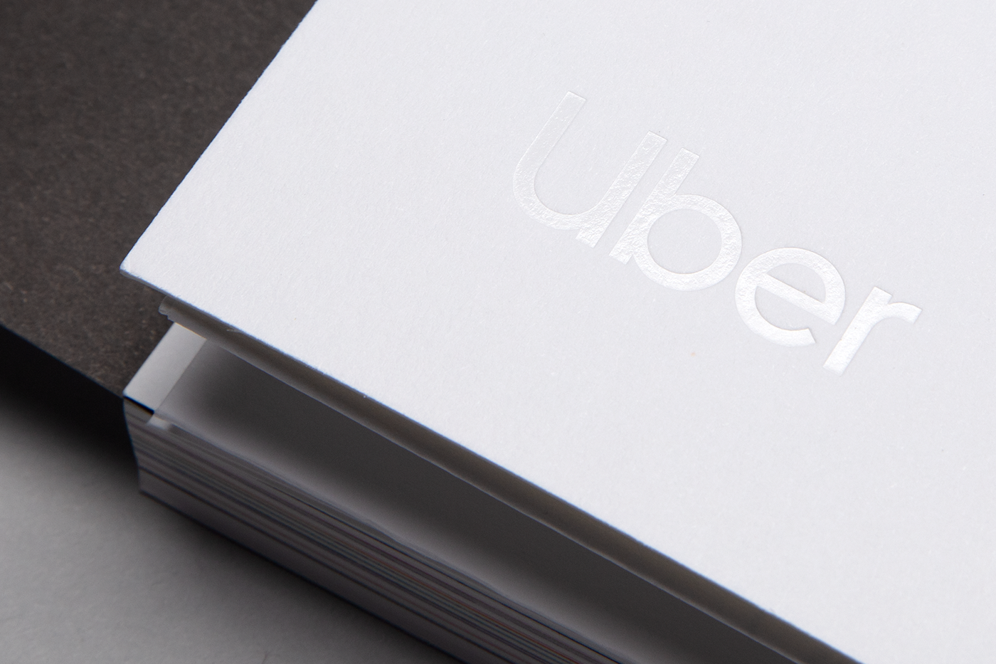editorial design  Uber branding  Typeface witefoil emboss blind debs wolfollins