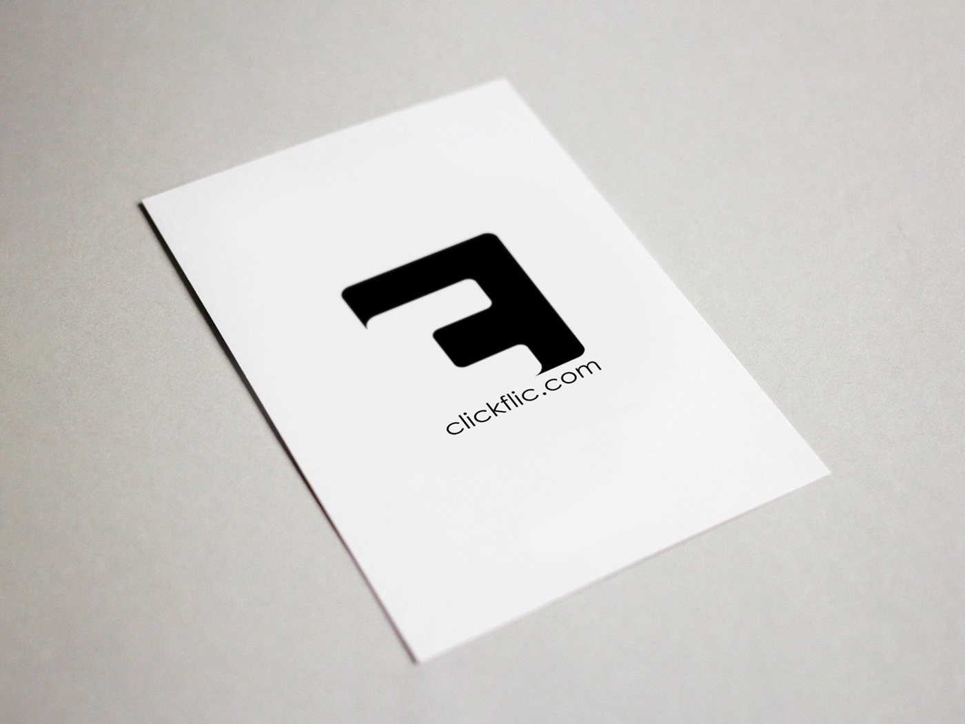 cf clickflic logo negative space lettering typography  
