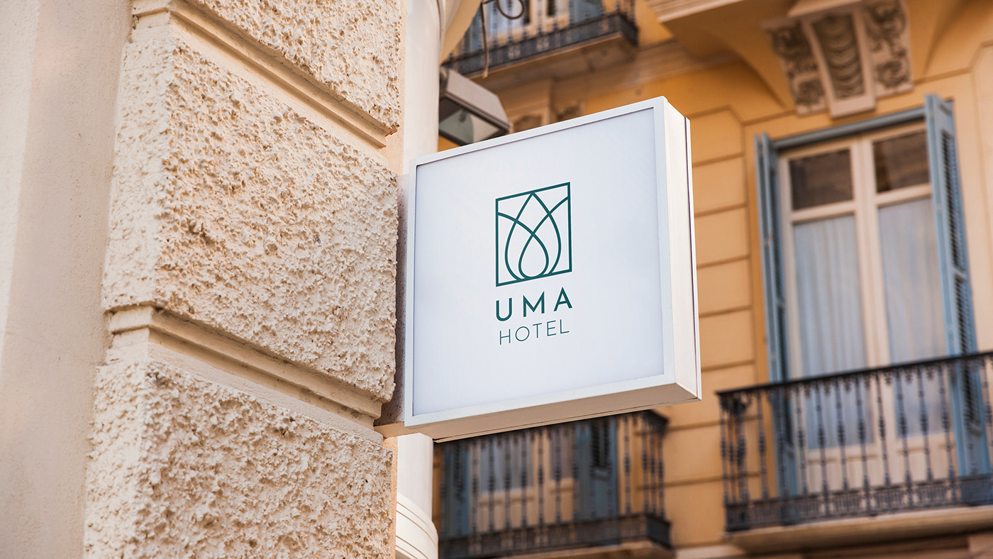 hotel motel pattern traditional branding  identity logo logomark boutique tulip