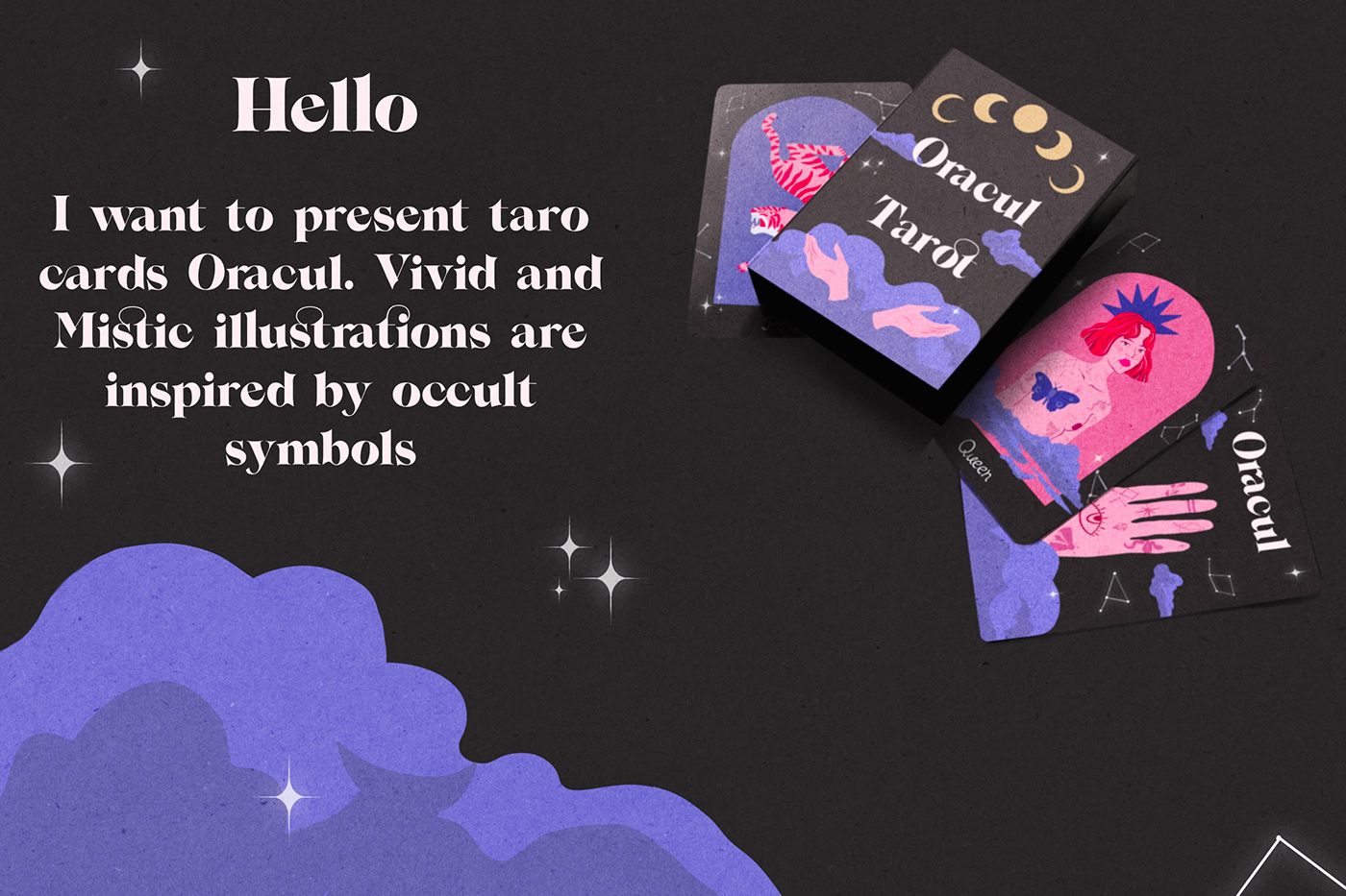 Tarot Cards digital illustration mistic Digital Art  ILLUSTRATION  Procreate occult constellation stars pink