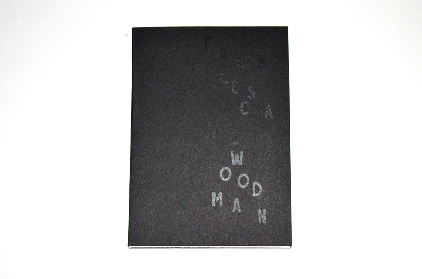 edition francesca woodman Experimentation calque découpes impression noir/noir Mise ne page