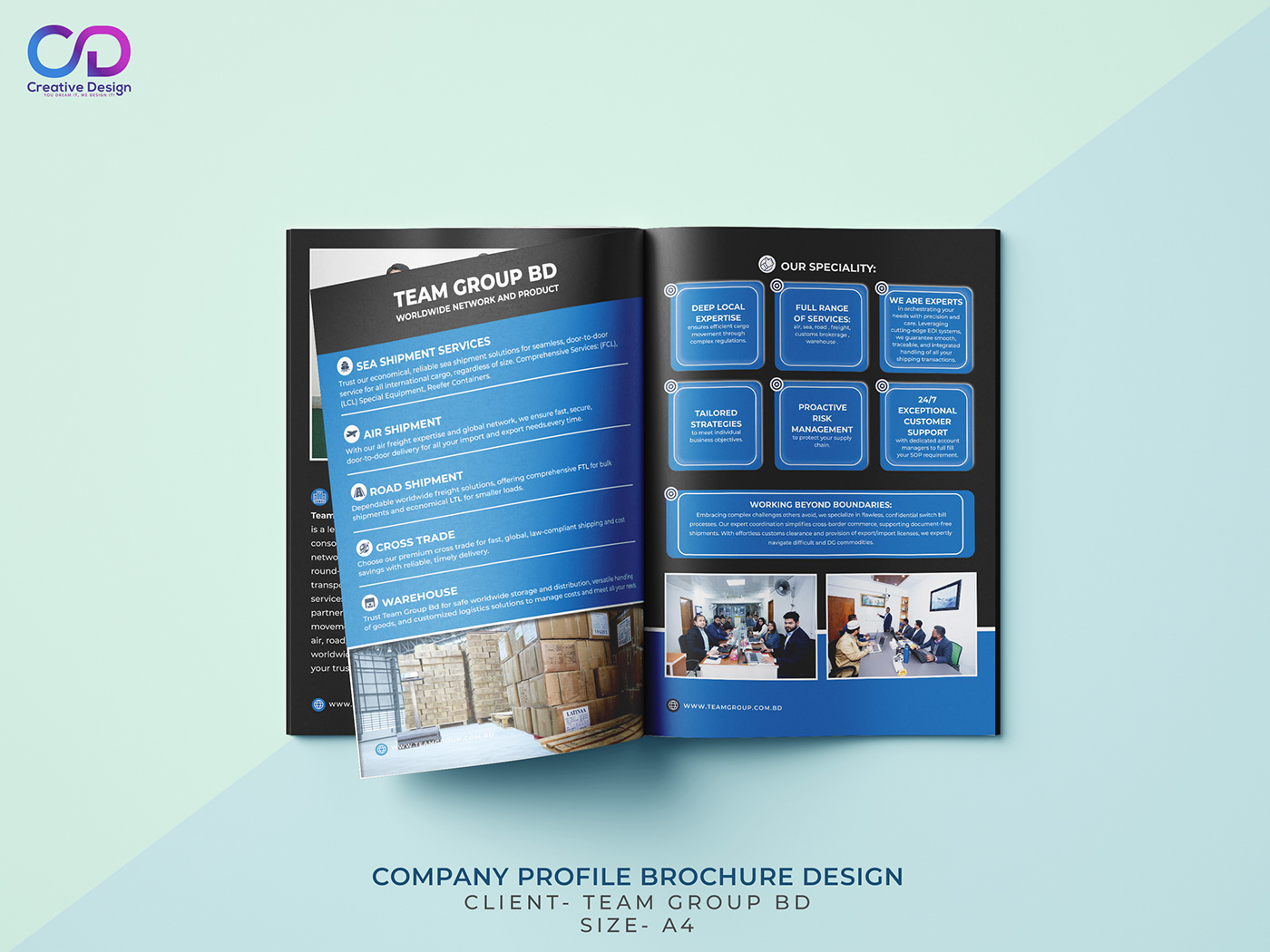 company profile Company profile design brochure brochure design catalog magazine Logistics Cargo Company Profile Brochure logistics company