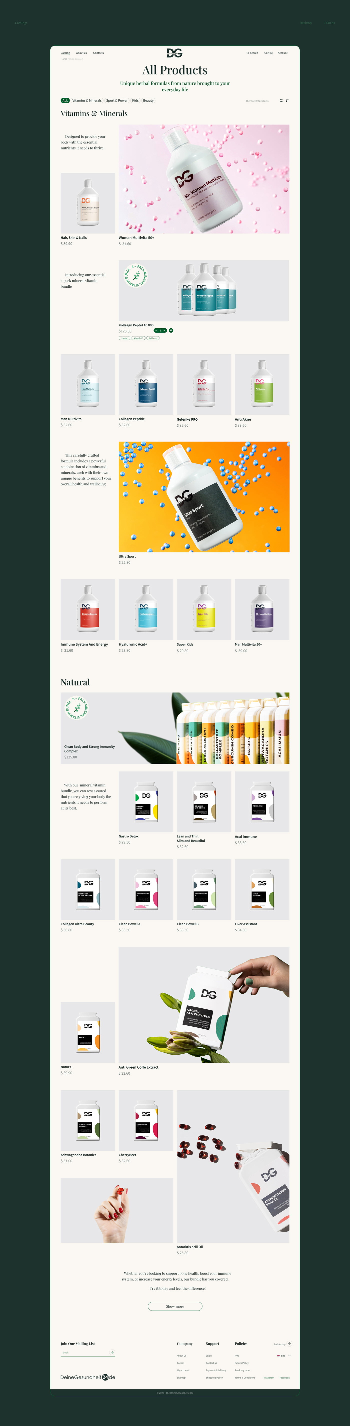 e-commerce helth herbal Photography  product design  UI/UX user interface ux/ui Web Design  Website