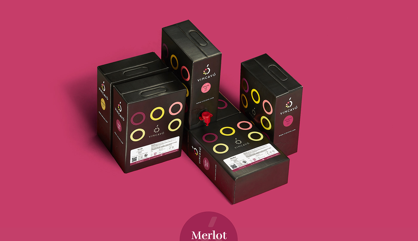 wine Packaging bag in box brand identity graphic design  naming wine label Logo Design corporate branding 
