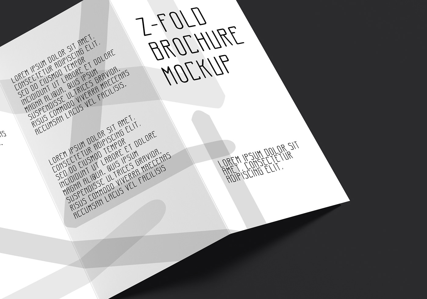 brochure high resolution Mockup z-fold zfold