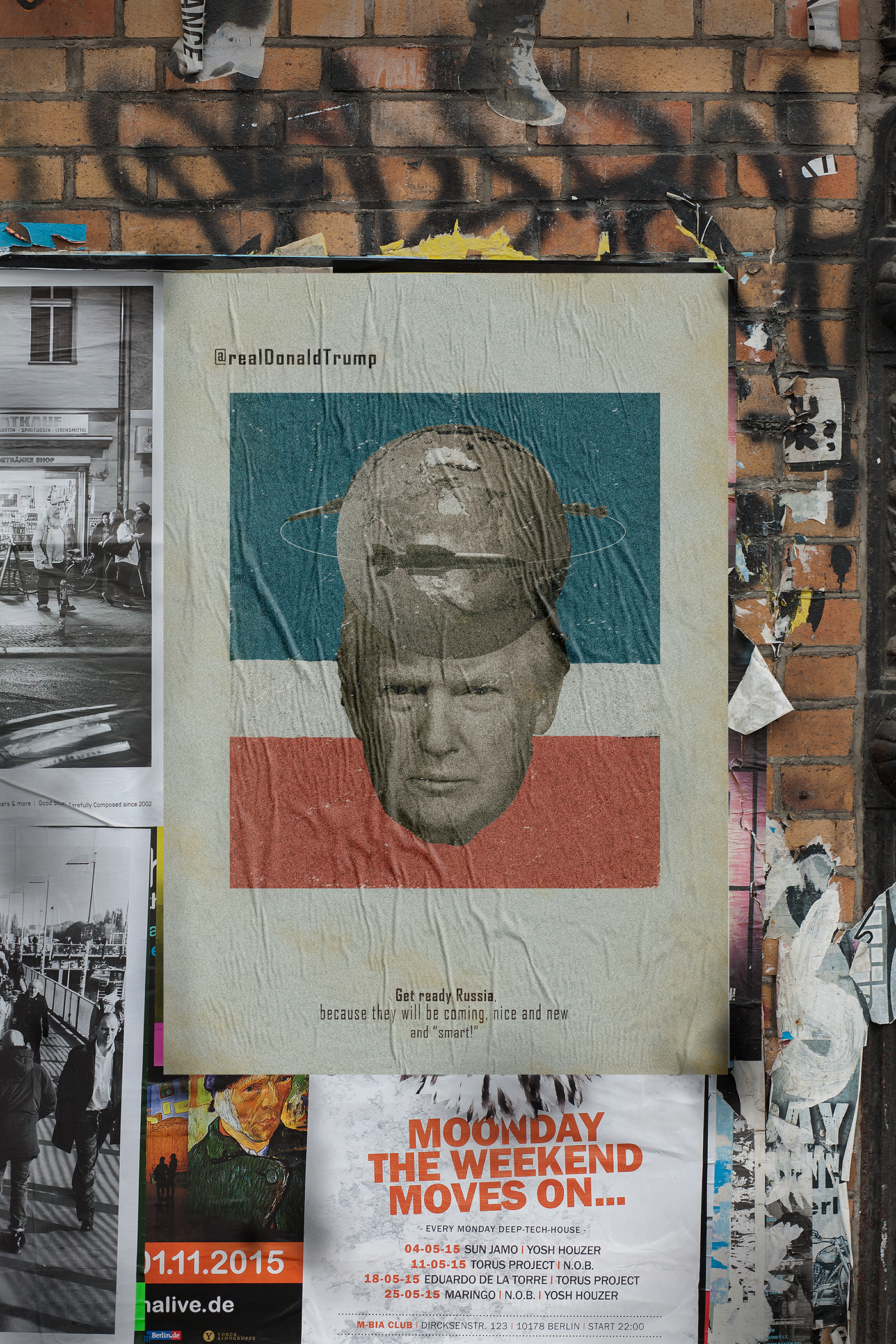 Trump Politica usa War president america world Russia cartaz construtivismo