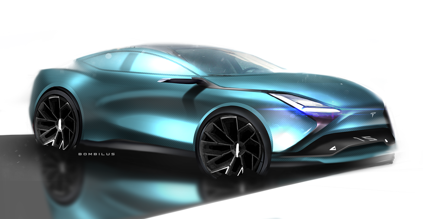 automotive   car design color photshop cardesign concept rendering bombilus