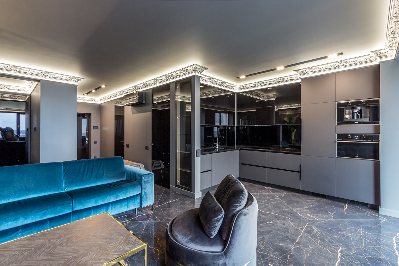 3D 3ds max apartment architecture art deco gold Interior interior design  luxury visualization