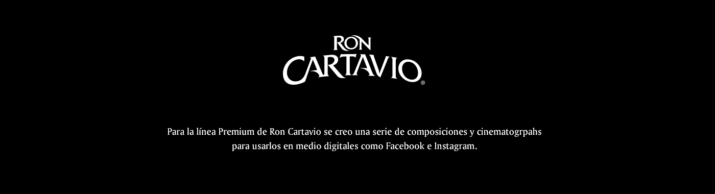 art artdesign cinemagraphs digital retouch Rum bottle brand Cartavio peru