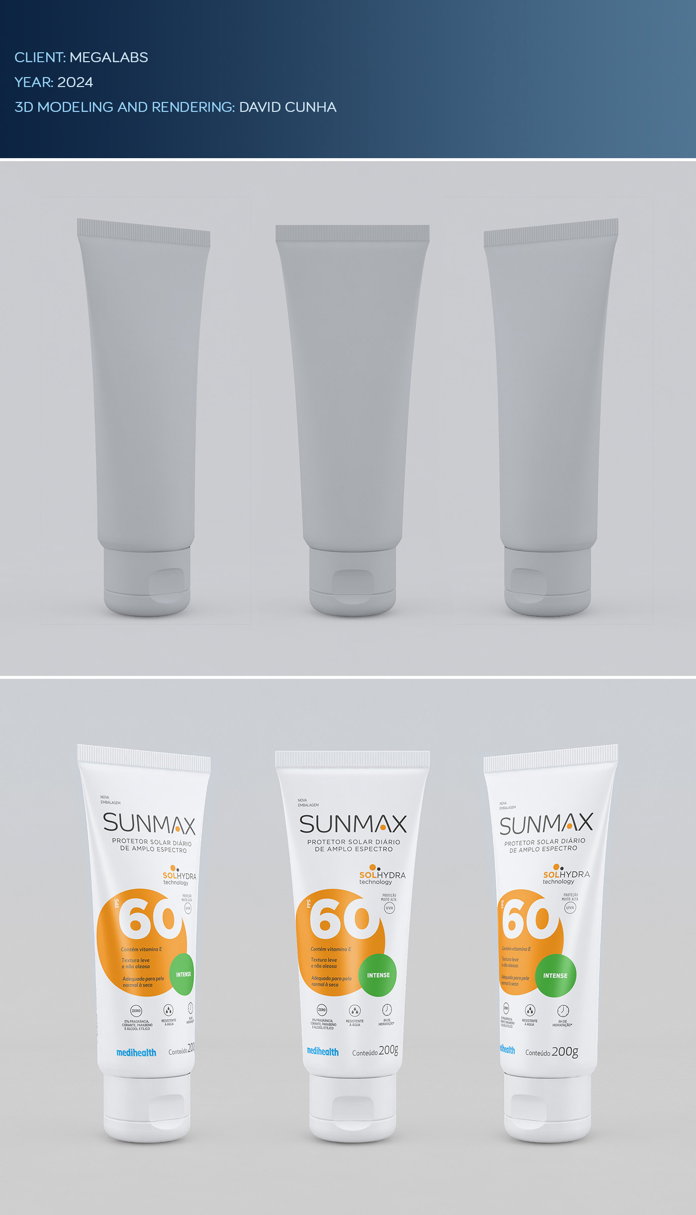 cosmetics Packshot 3D Render 3ds max vray