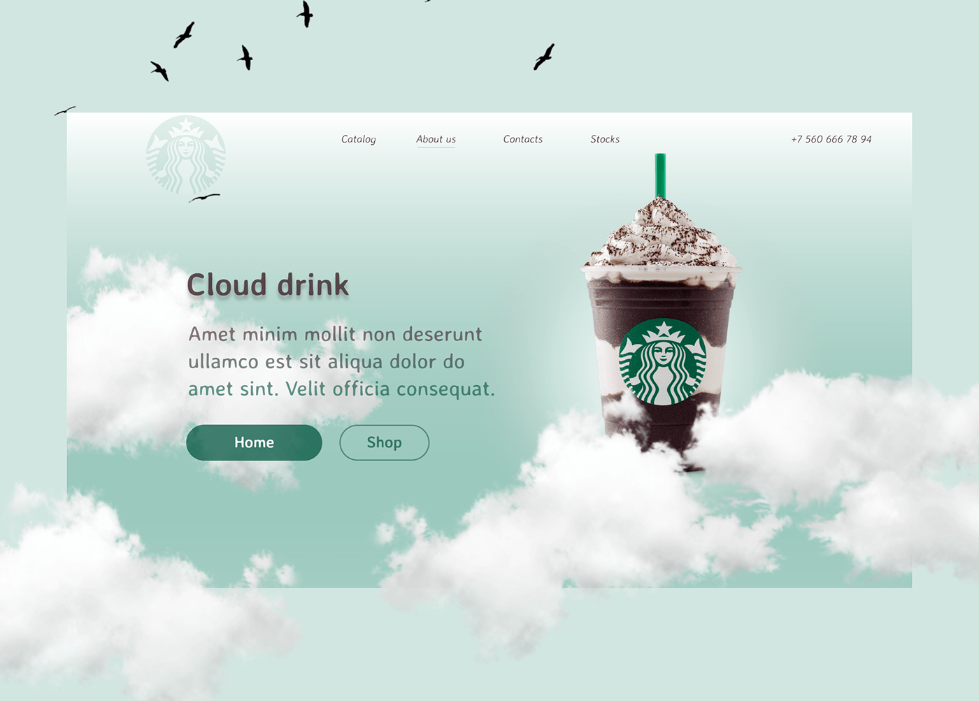 Website дизайн кофе напиток сайт