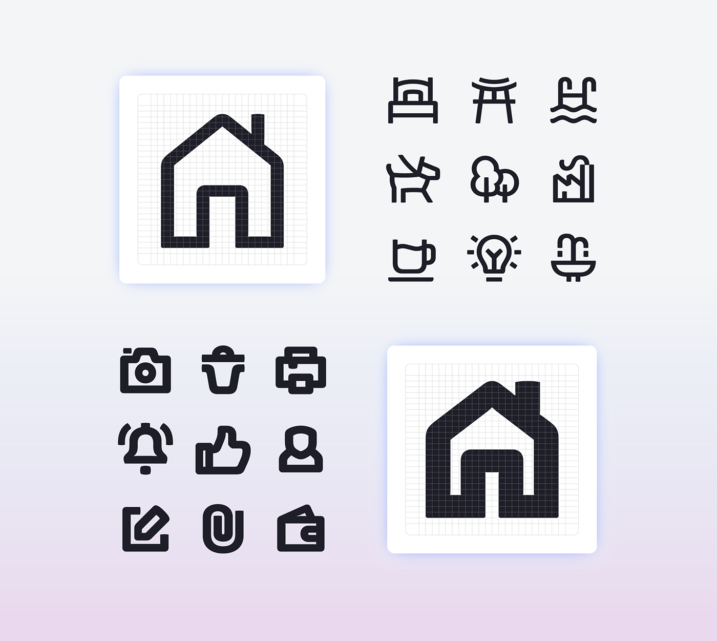 font icon font icon set icons Pictogram Set pictograms Signika UI Variable Font wayfinding