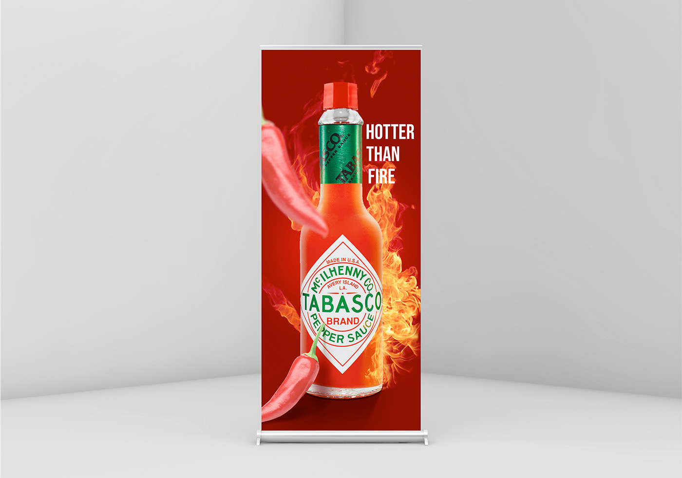 creative ad billboard pepper fire sauce concept brand Tomato graphic design 