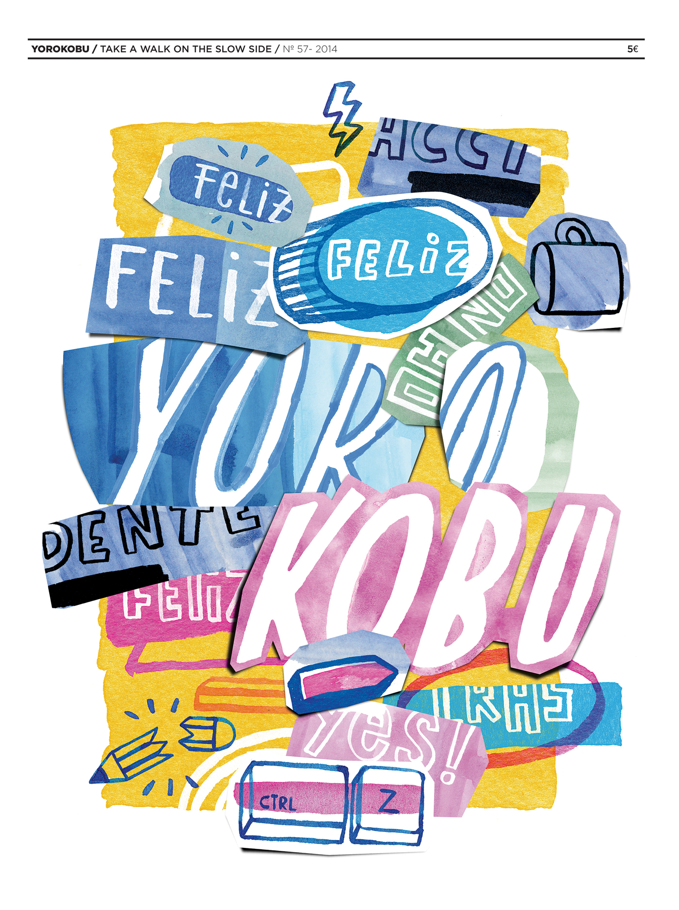 Portada cover lettering bold color Drawing 