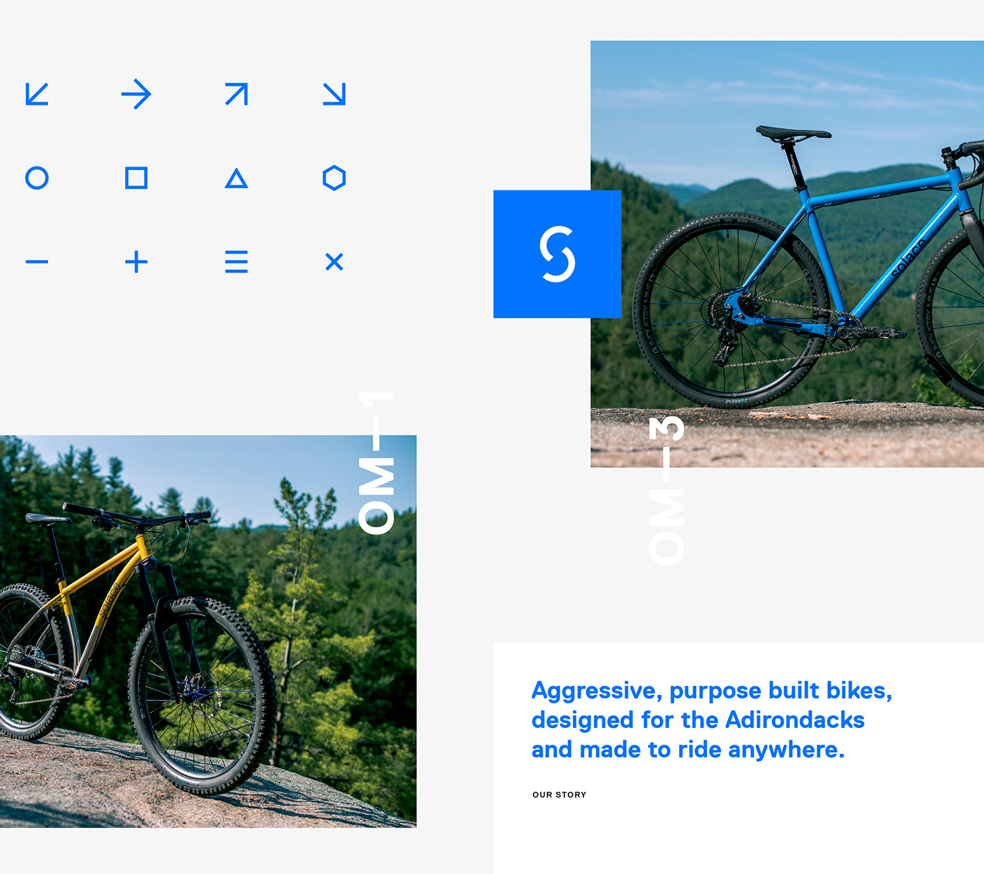 identity logo brand design Bike mountain Web UI type replica