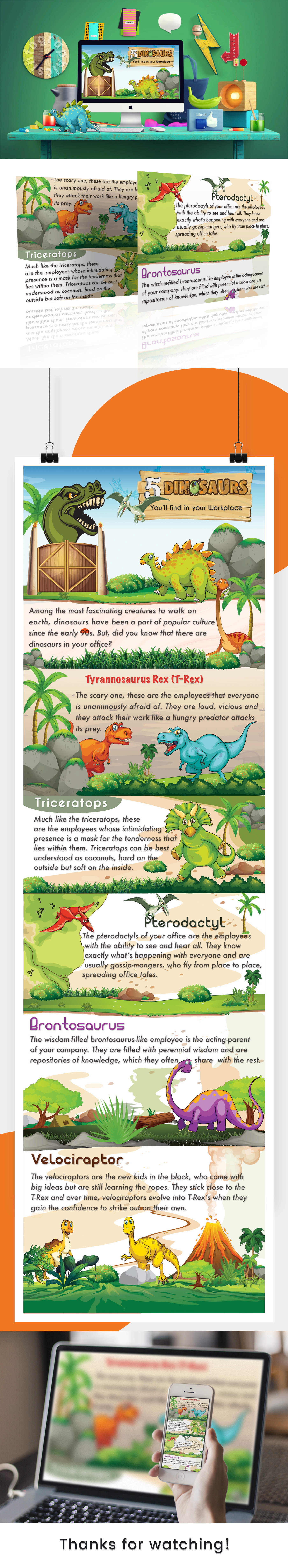infographics dinosaurs Blog designs