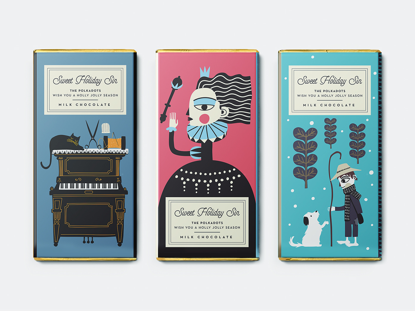 chocolate Packaging ILLUSTRATION  Christmas gift novels pattern Food 
