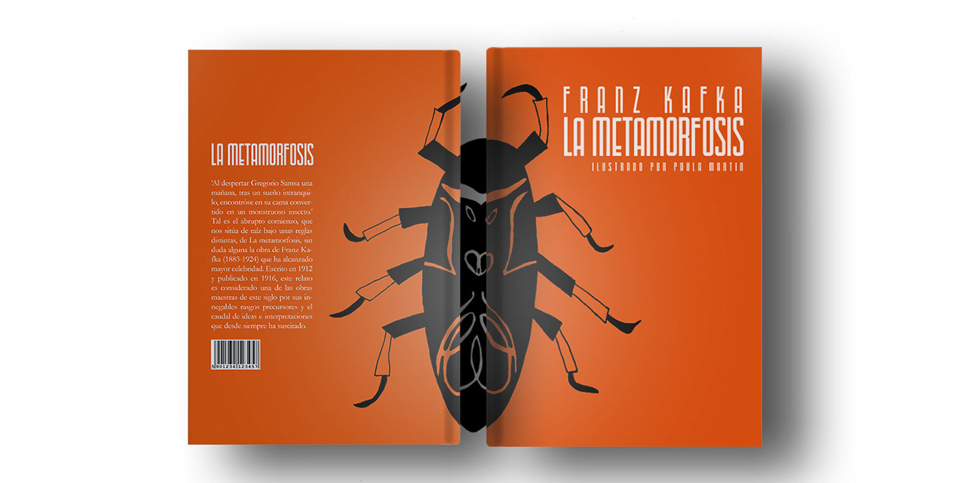 ilustracion libro kafka metamorfosis maquetación Diseño editorial diseño gráfico ilustraciones LA METAMORFOSIS La metamorfosis de Kafka