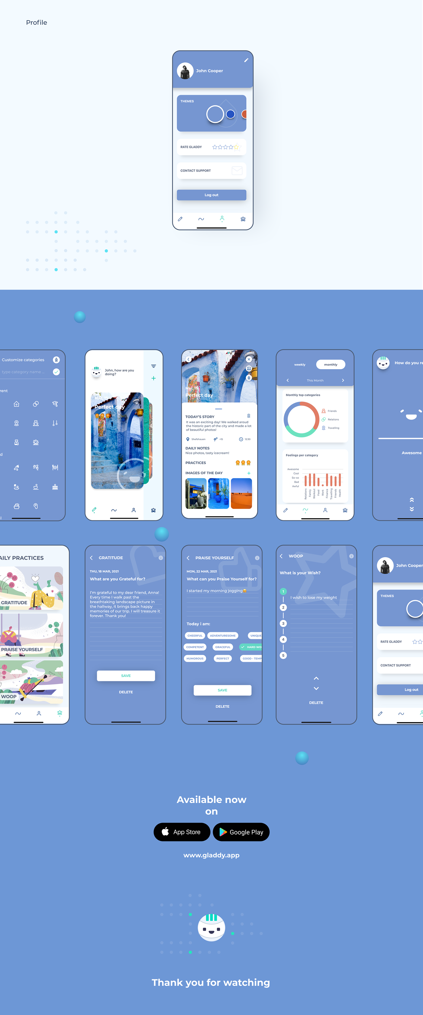Diary journal ai Mobile app flutter ASSISTANT app design interface design UI ux