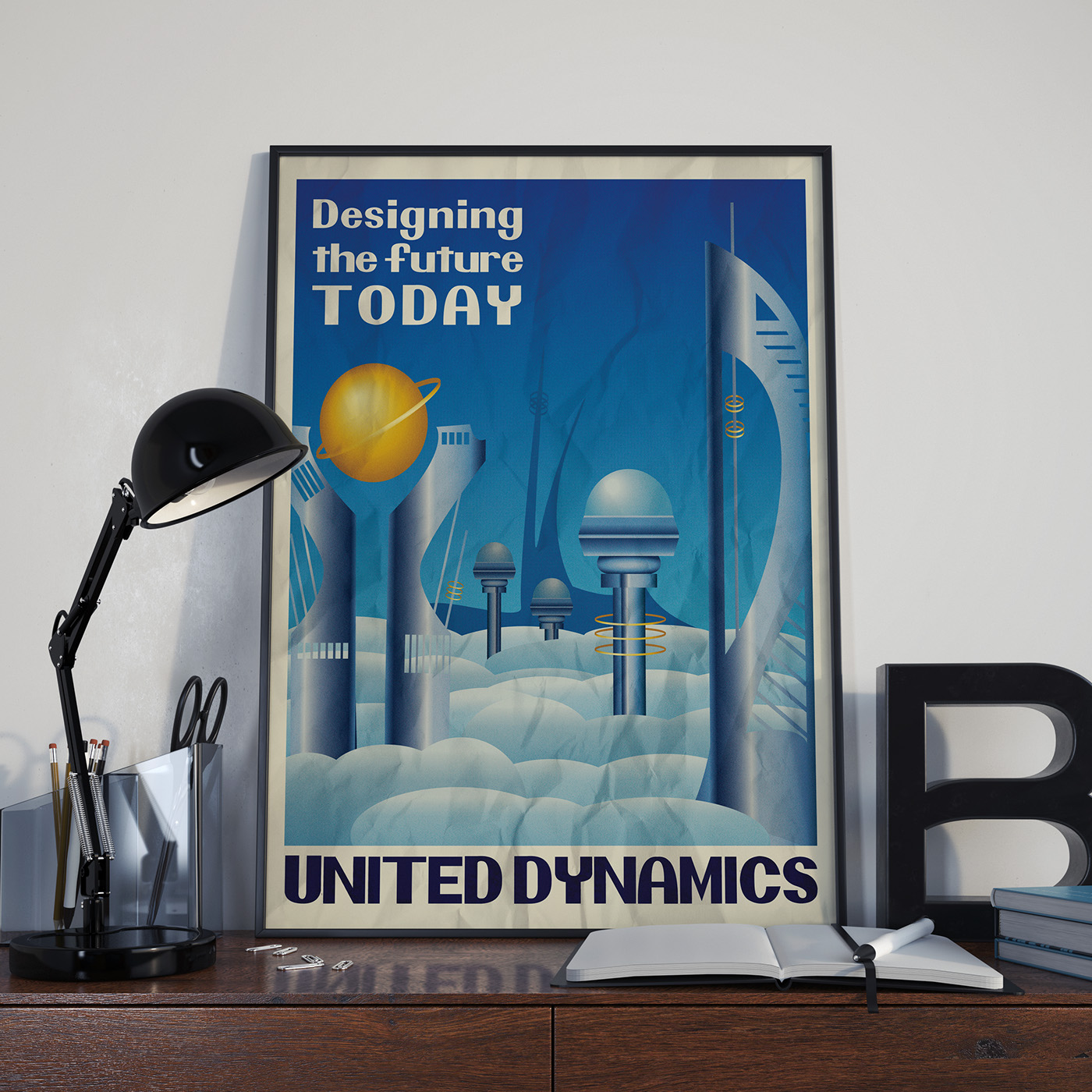 Retro future ads retro futuristic Space  United Dynamics