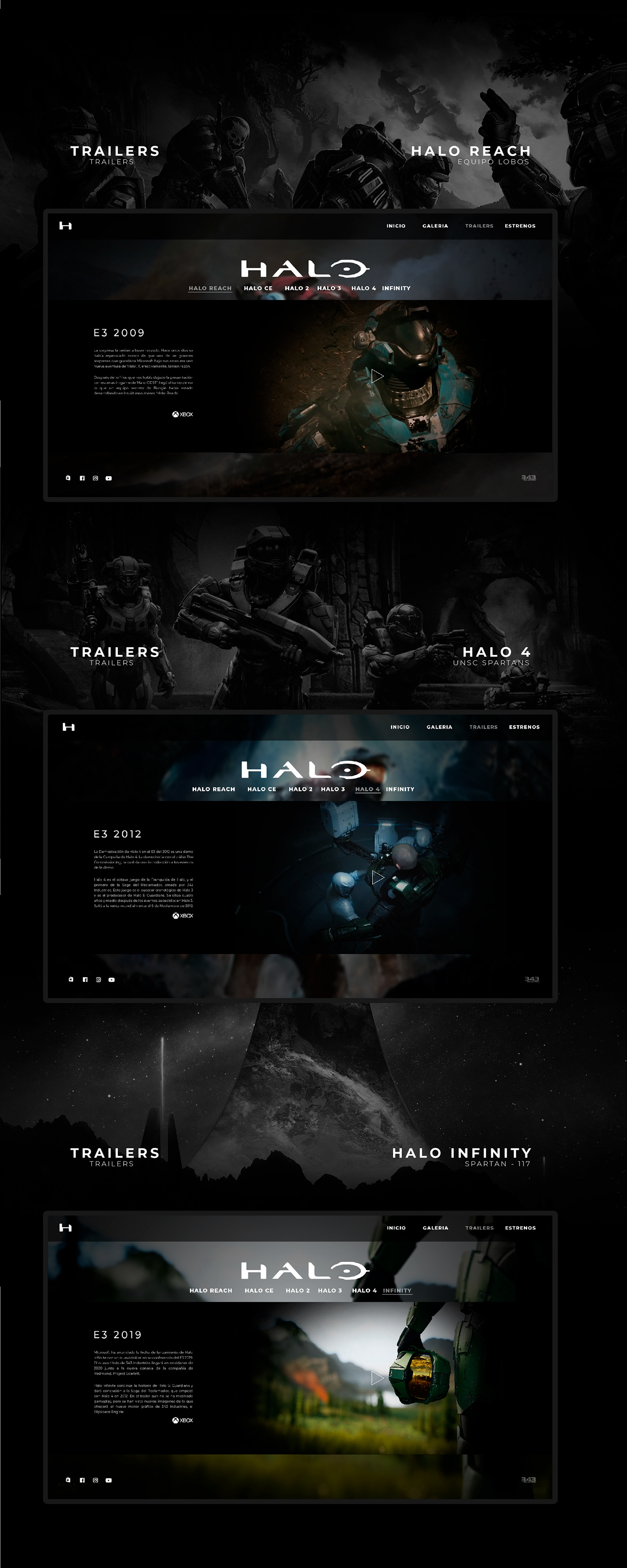 #game   #halo #UI #videogame   #web experience #website