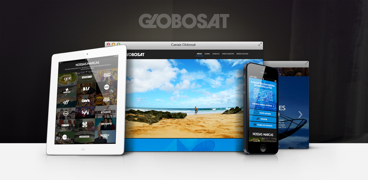 tv Globosat video Streaming channels VOD Canais Responsive responsivo On Demand