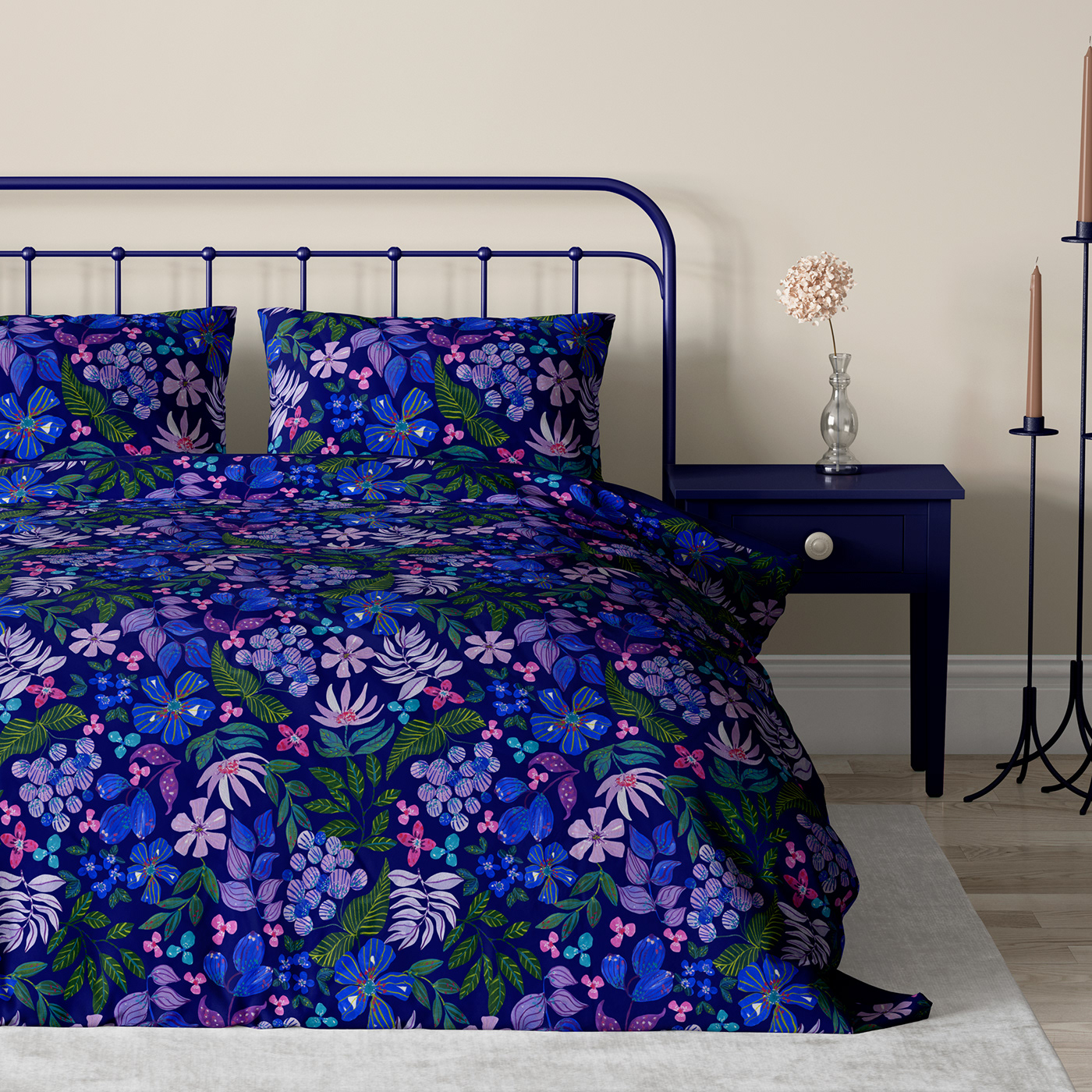 textile design  fabric design blue green pink gouache seamless pattern gouache wallpaper