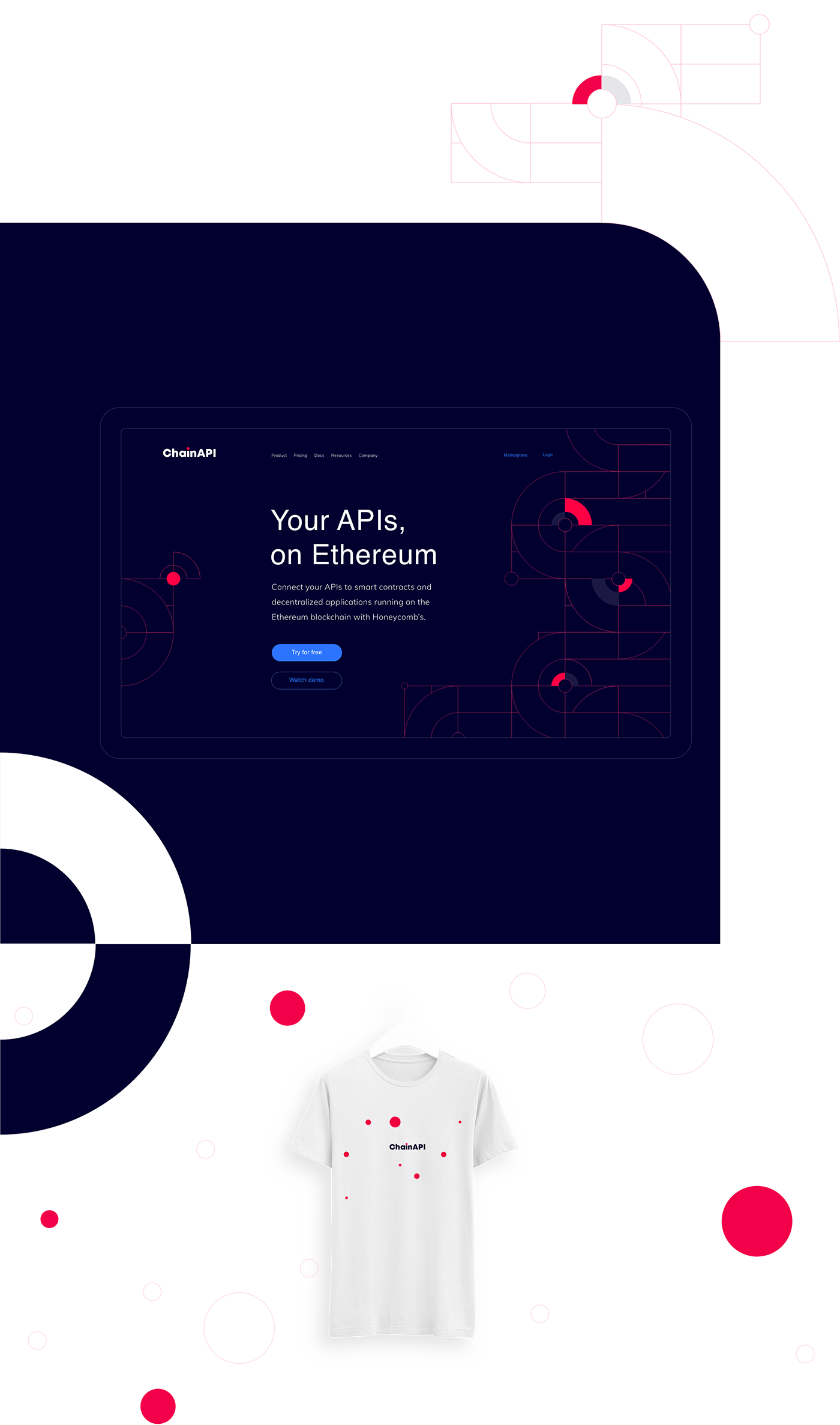 APIS blockchain branding  tech UI ux Web Design 
