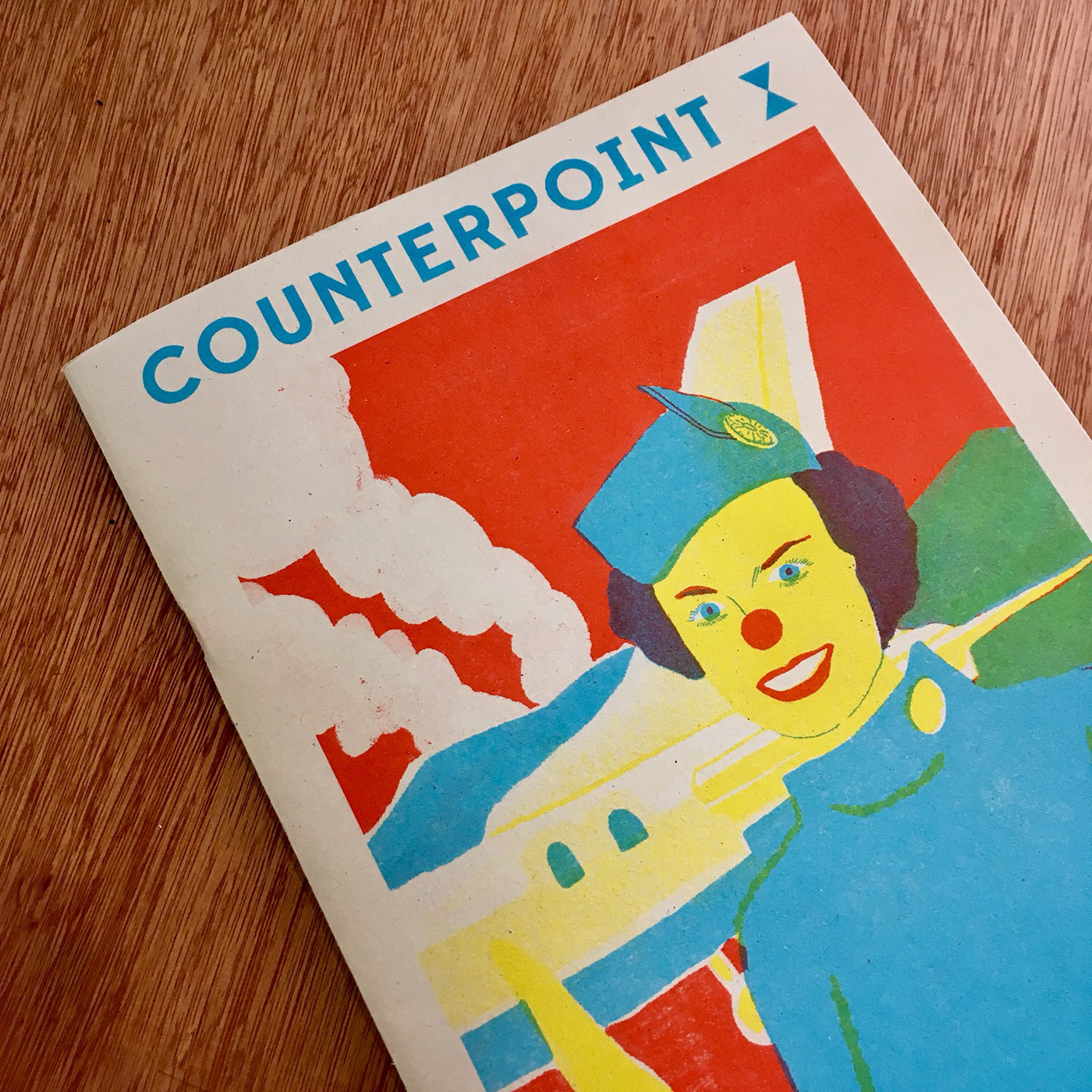 Character color colour counterpoint flight Love magazine Riso Risoprint Travel