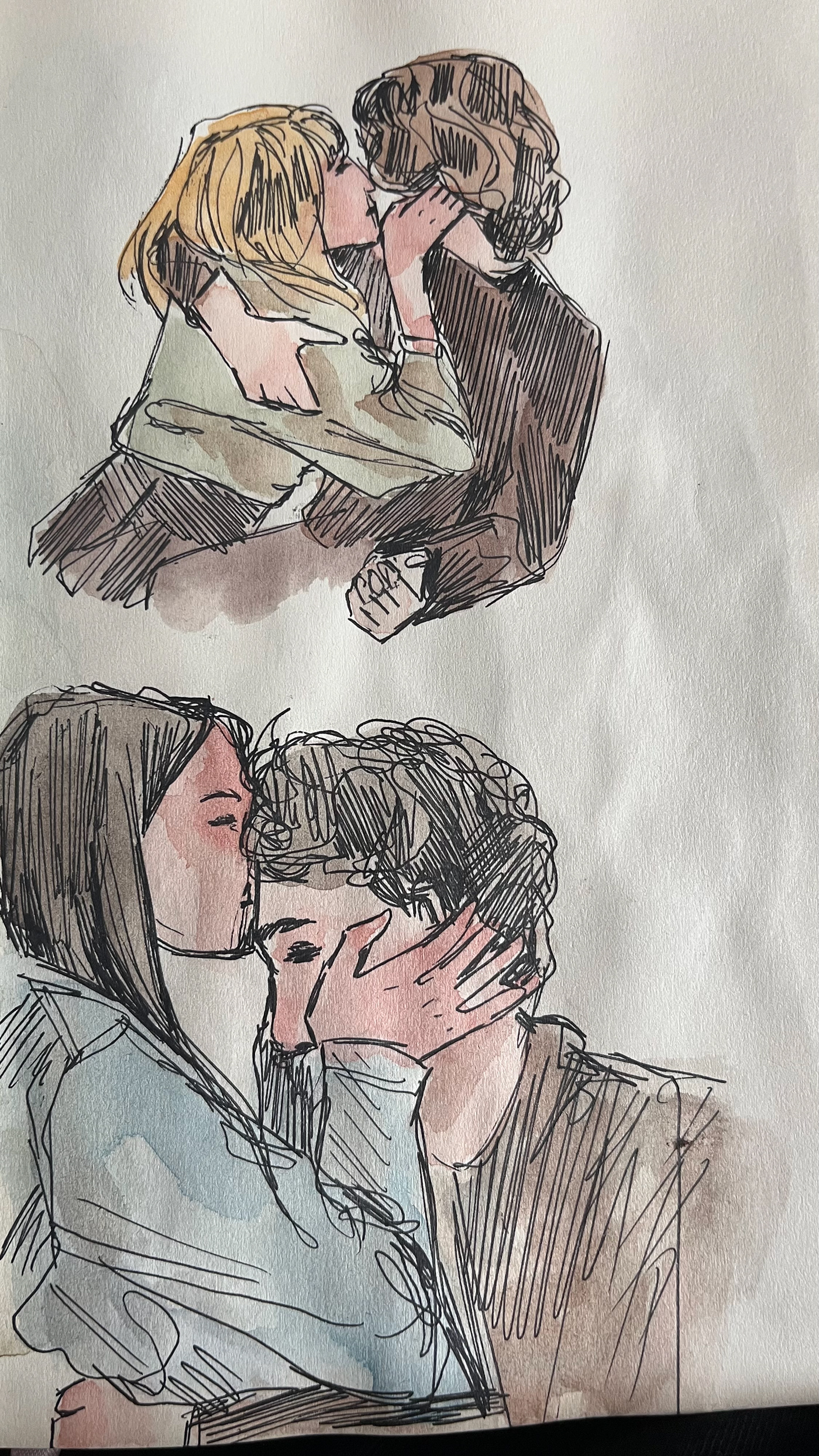 kiss ILLUSTRATION  watercolour
