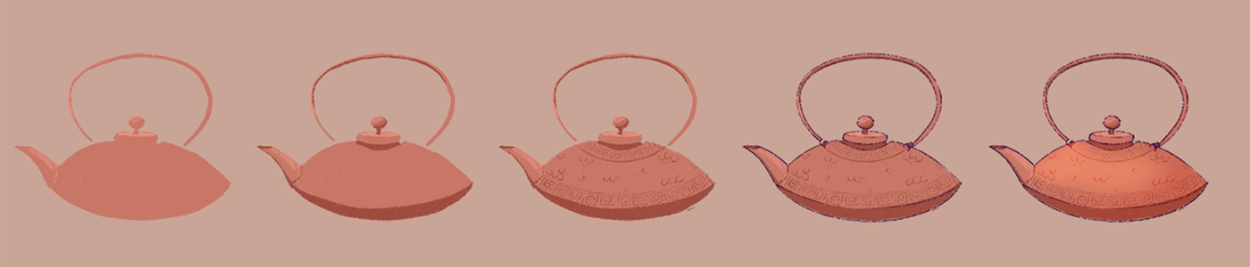 art cartoon Character design  chine tea Drawing  ILLUSTRATION  Procreate sketch sticker tea