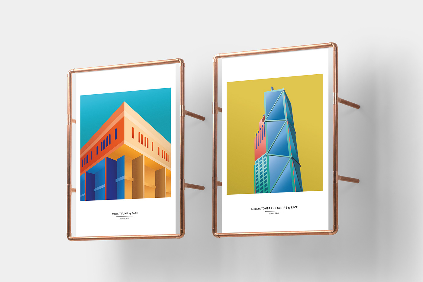 architecture geometric Architecture Illustrations minimal bold colors architectural illustration graphic design  geometric architecture  minimal illustration Building Illustration