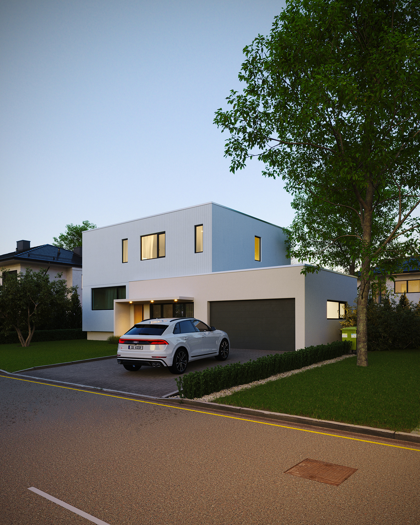 visualisation architecture Project design archviz house CGI vray