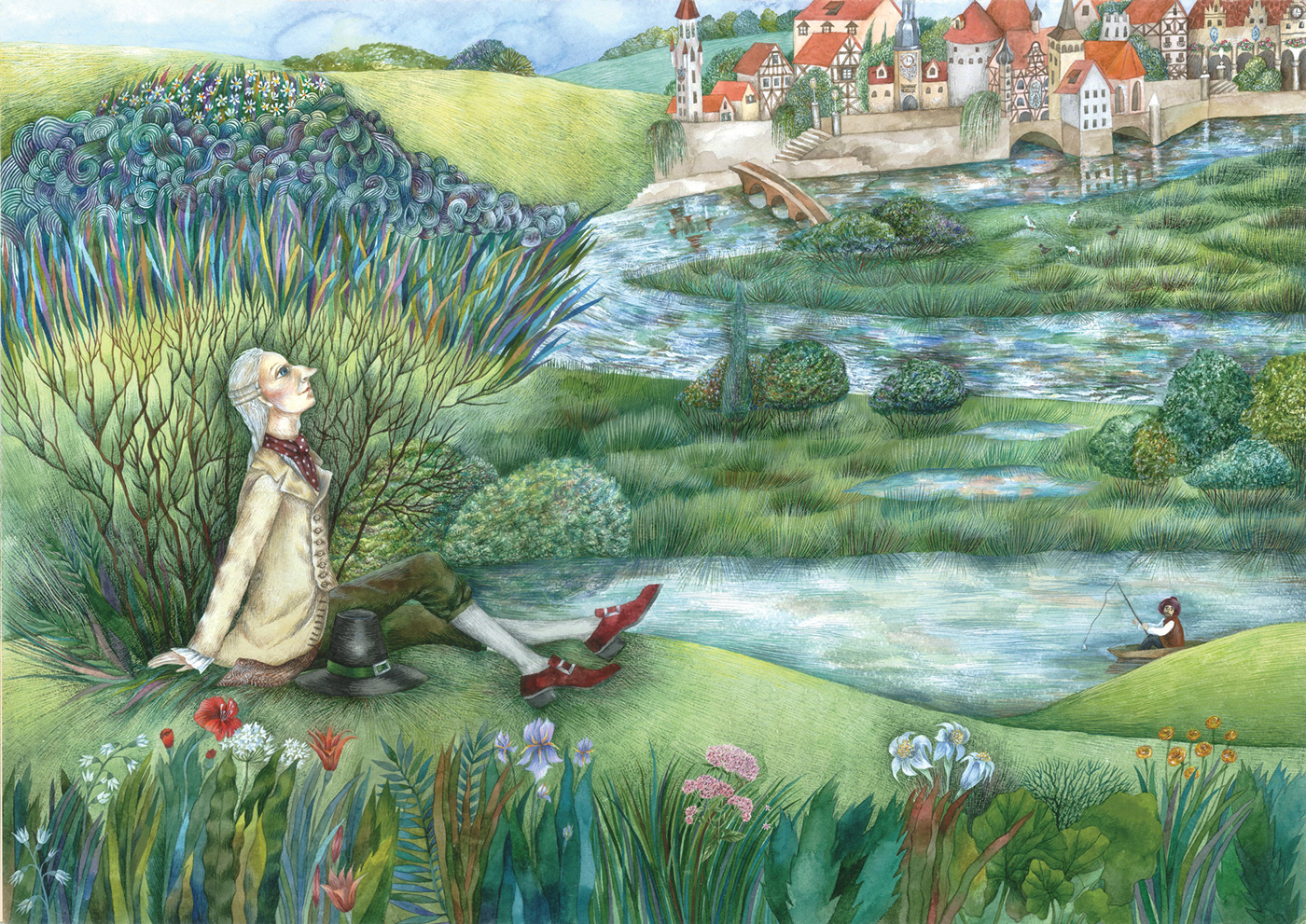 book cover book illustratin children book fairy tale Magic   painting   watercolor
