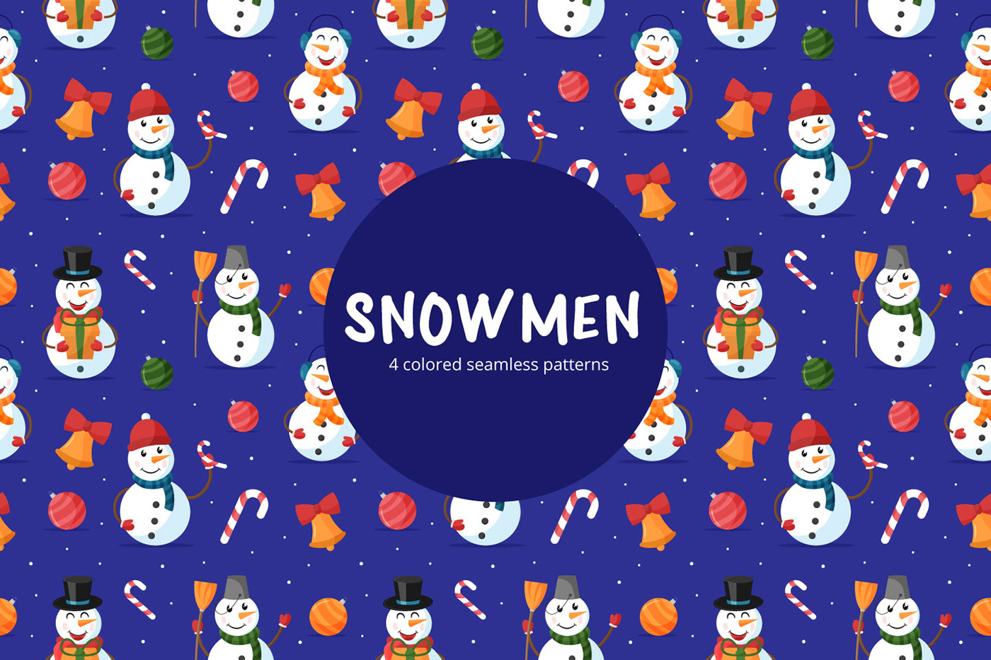 backgrond bell design pattern Patterns seamless snowman vector xmas сhristmas