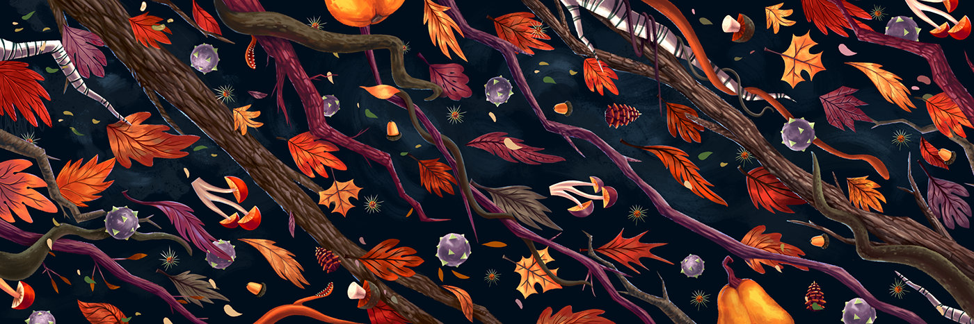 Fashion  apparel design accessories scarf SILK autumn tentacles Halloween creepy