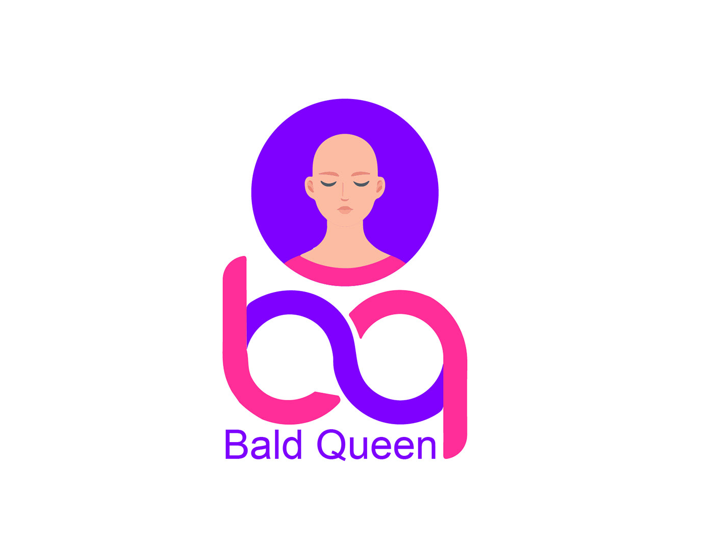 design bald queen female Logo Design brand identity Graphic Designer