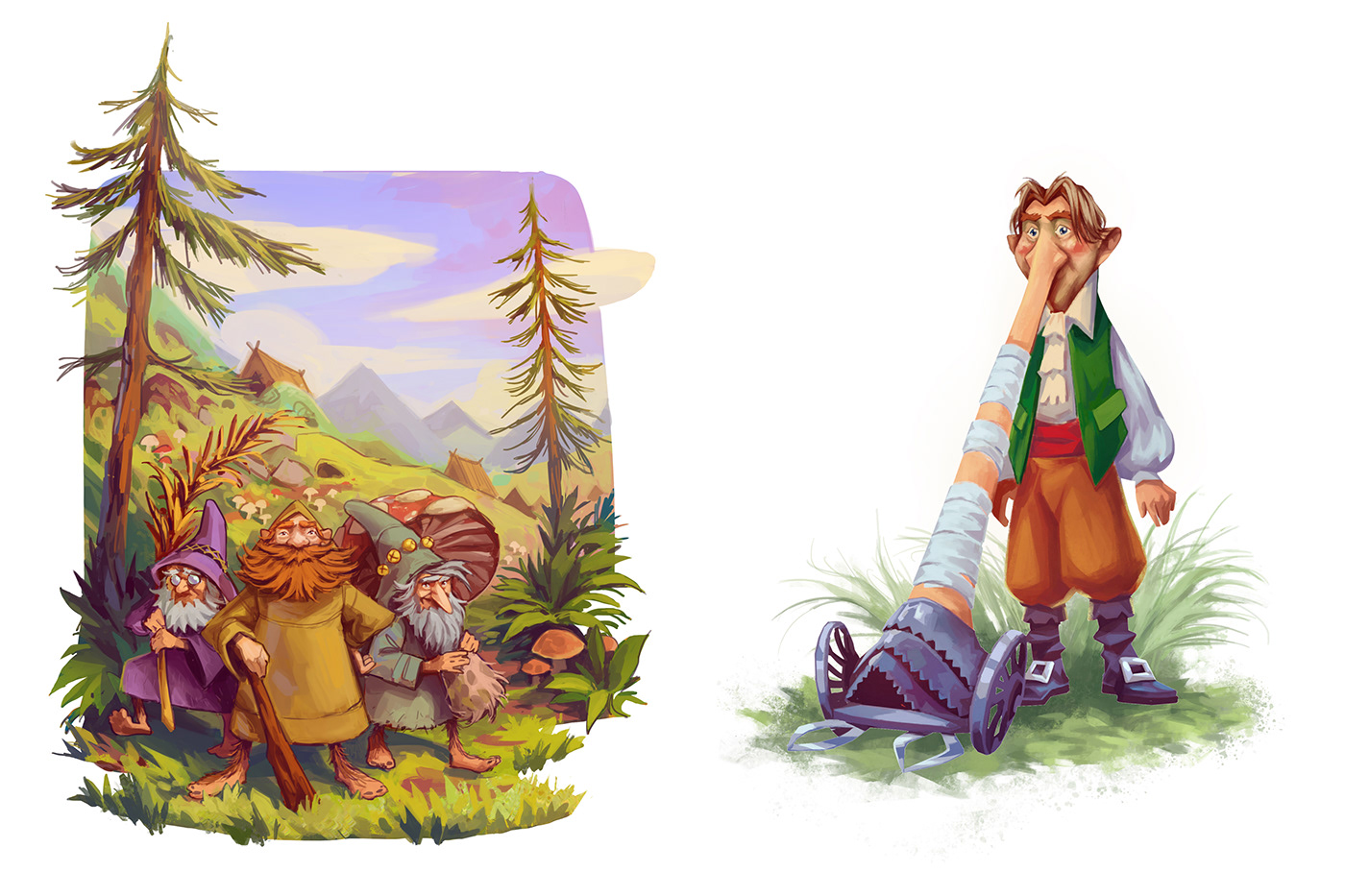 ILLUSTRATION  painting   Drawing  Character design  concept-art children's book fairy tale