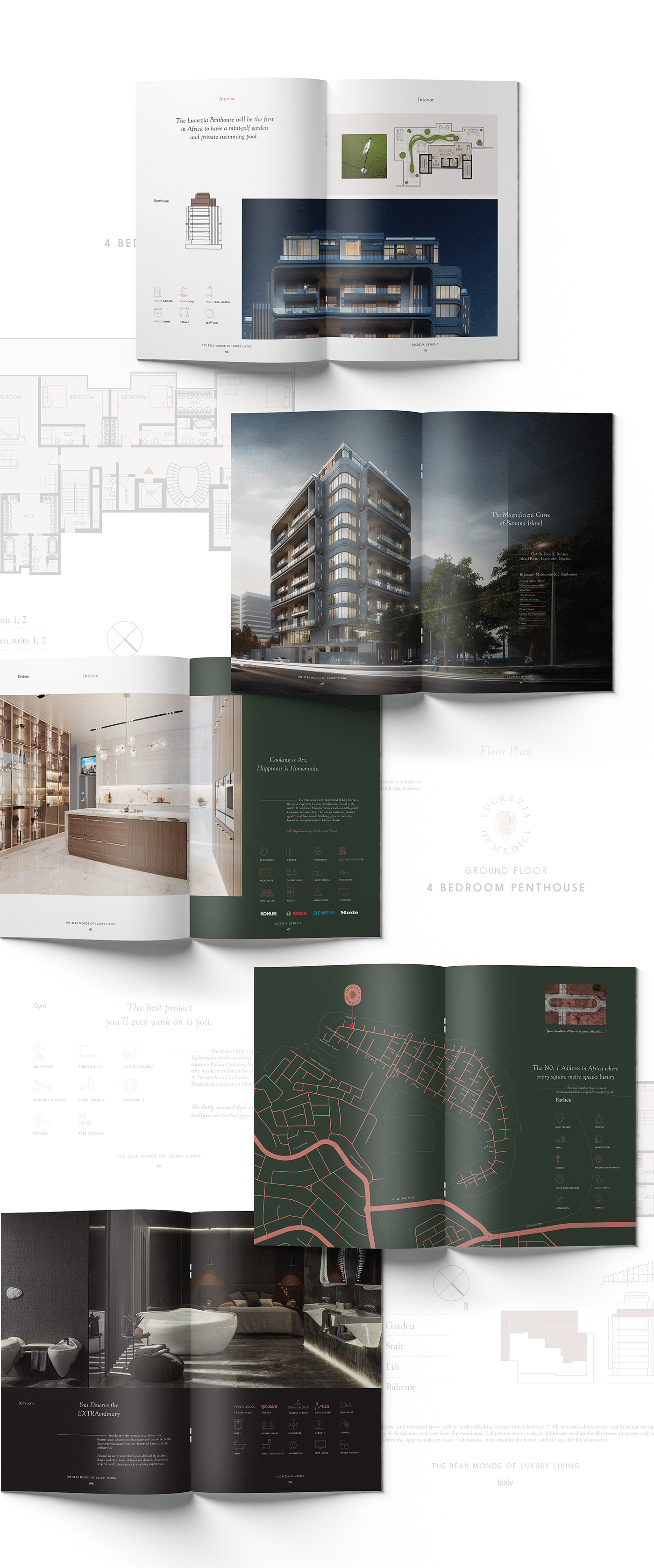 architecture brochure brochure design CONTENT LAYOUT Document design graphic design  Layout Design real estate