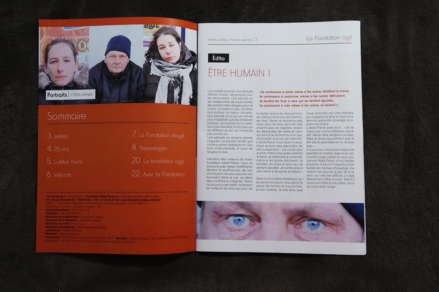 abbé pierre magazine sdf rencontres Design Edition orange Photographie
