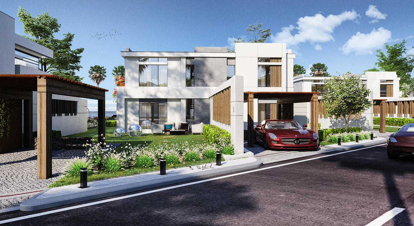 3dmax architecture corona gulf mediterranean modern residential Villa architecturelovers home