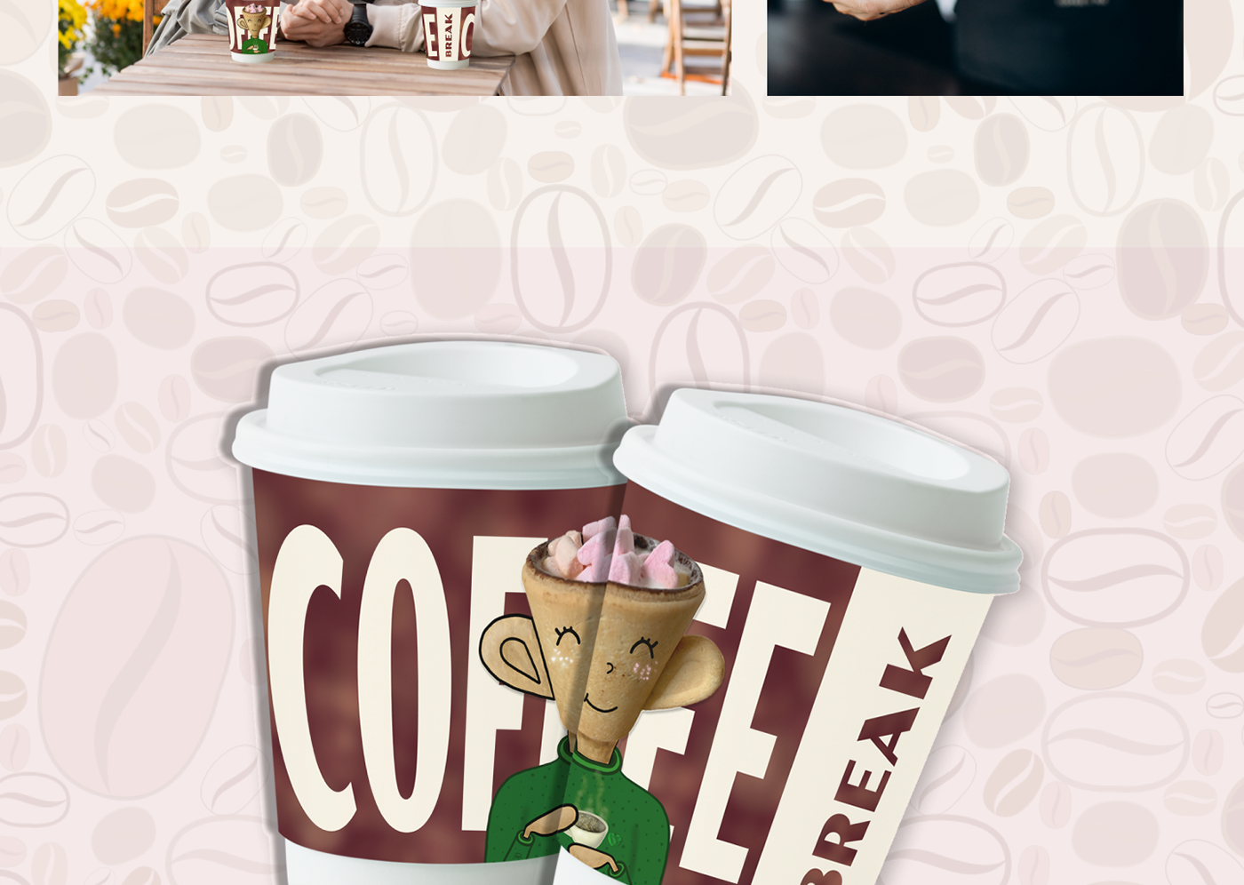 cup Coffee ILLUSTRATION  Character design  painting   coffeecup Coffeecupdesigns iArtBook papercup papercupdesign