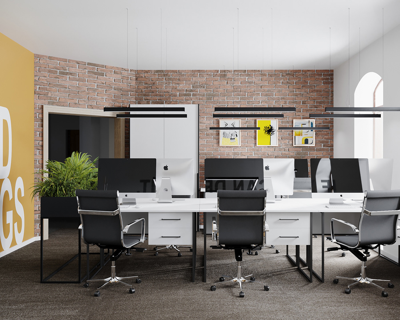 3ds max architecture commercial design Interior interior design  modern Office Design Office interior Render visualization