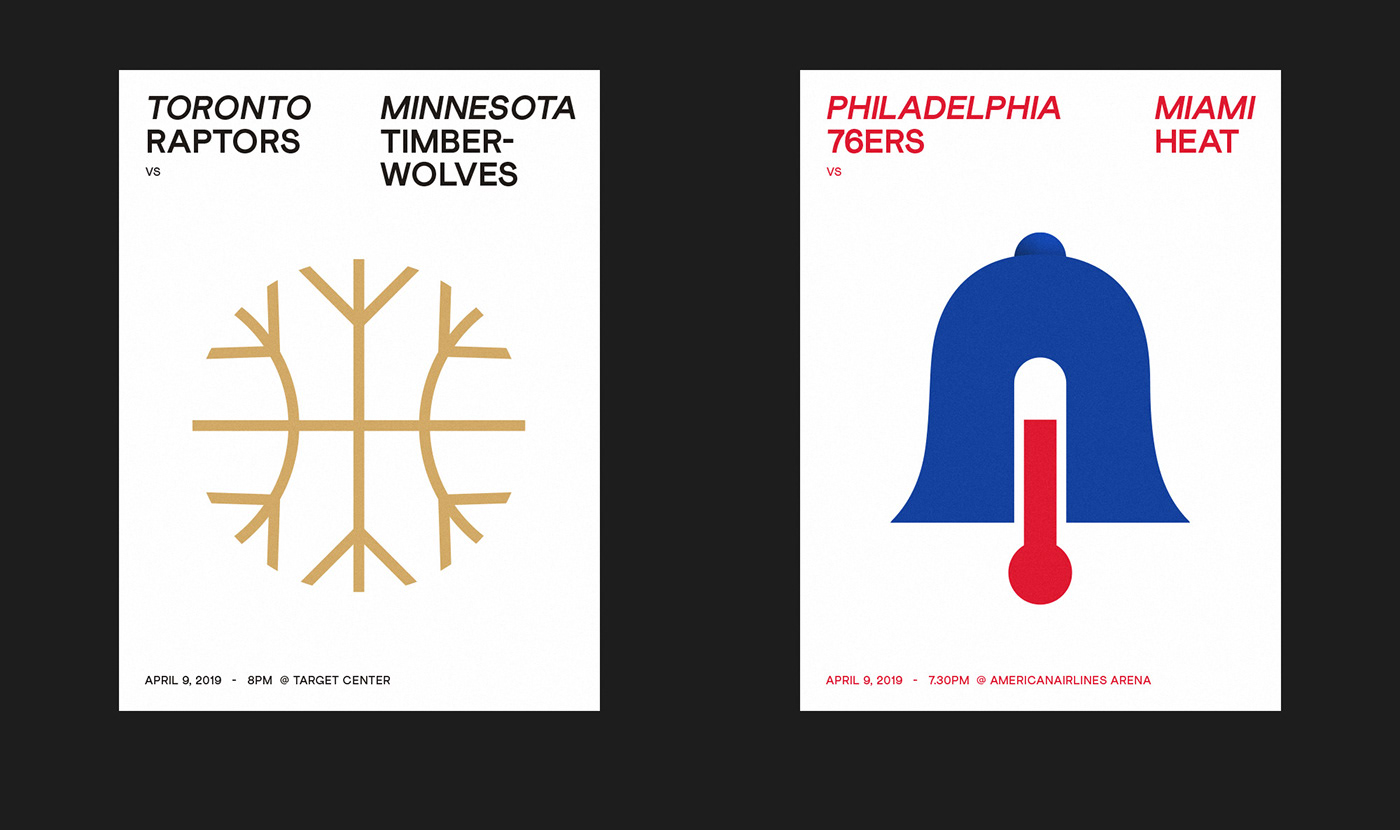 sport NBA basketball posters minimalist Playful