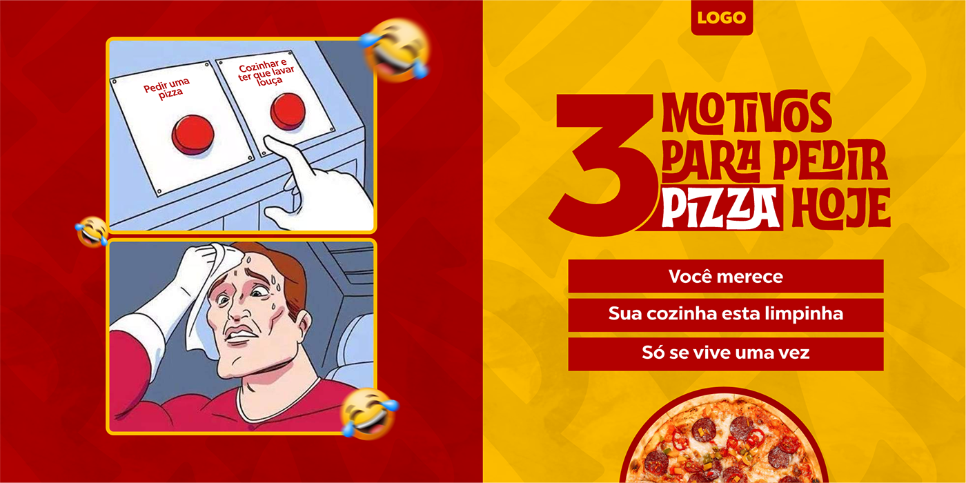 Pizza pizzaria post social media