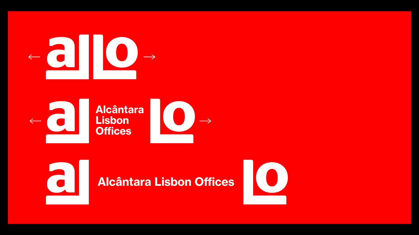 Alcantara Allo branding  CBRE construction Lisbon logo naming offices visual identity