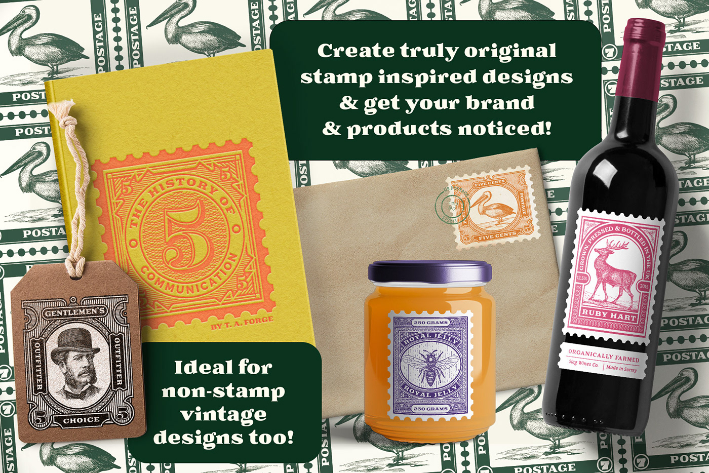 stamp stamps Postage postal post vintage Stamp Design affinity designer adobe illustrator postamrk